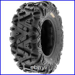 Set of 4, 25x8-12 & 25x12-9 Replacement ATV UTV SxS 6 Ply Tires A033 by SunF