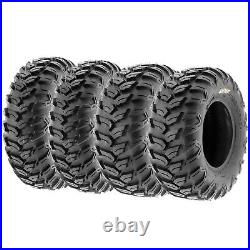 Set of 4, 25x8R12 & 25x10R12 Replacement ATV UTV Tires 6 Ply A043 by SunF