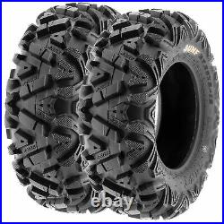 Set of 4, 26x8-12 & 26x10-12 Replacement ATV UTV SxS 6 Ply Tires A033 by SunF
