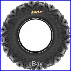 Set of 4, 26x8-12 & 26x11-12 Replacement ATV UTV SxS 6 Ply Tires A033 by SunF