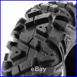 Set of 4, 26x9-14 & 26x11-14 Replacement ATV UTV SxS 6 Ply Tires A033 by SunF
