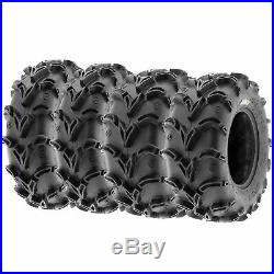 Set of 4, 27x10-12 & 27x12-12 Replacement ATV UTV 6 Ply Tires A050 by SunF