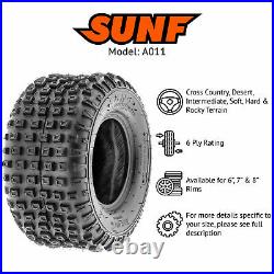 SunF 22x11-8 & 22x11x8 ATV UTV 6 Ply SxS Replacement 22 Tires A011 Set of 4