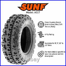 SunF 22x7-11 & 22x7x11 ATV UTV 6 Ply SxS Replacement 22 Tires A027 Set of 4