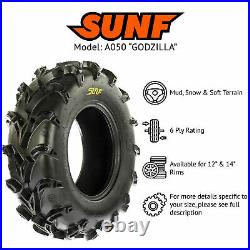 SunF 25x8-12 & 25x10-12 ATV UTV 6 PR Replacement SxS Tires A050 Bundle