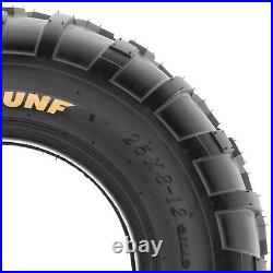 SunF 25x8-12 & 25x11-12 25 Replacement 6x6 ATV UTV Tires 6 PR A010 Set of 6