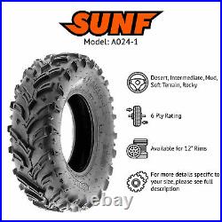 SunF 25x8-12 & 25x8x12 ATV UTV 6 PR 25 Replacement SxS Tires A024-1 Set of 4