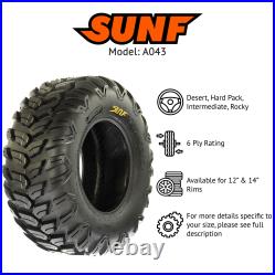 SunF A043 Replacement ATV UTV Tubeless Tires Set of 2