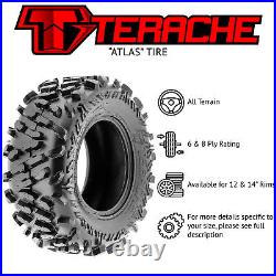 Terache 25x10-12 ATV UTV Tires 25x10x12 A/T Replacement 6 PR ATLAS Set of 2